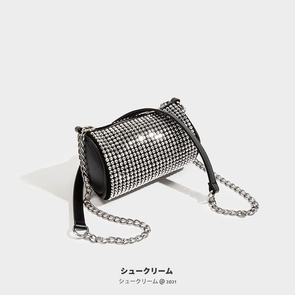 

evening bags french luxury diamonds pu leather crossbody bucket for women 2021 fashion shoulder underarm bag trend chain handbag
