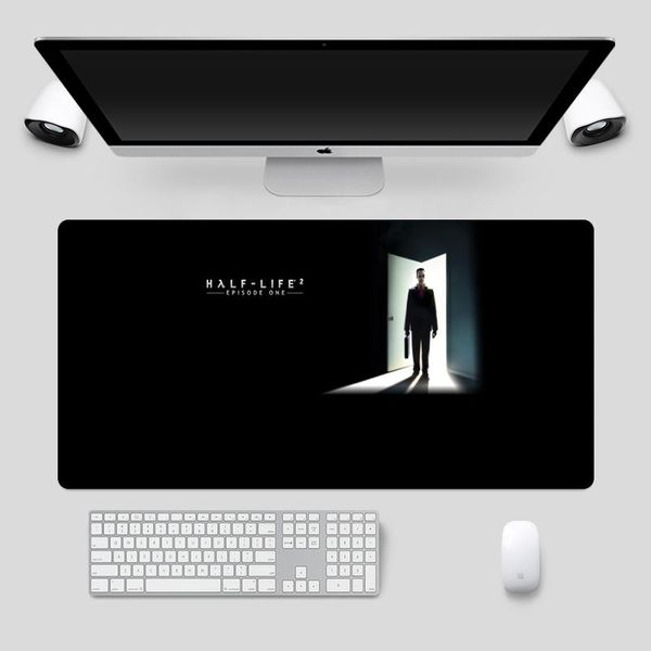 

mouse pads & wrist rests 80x30cm half-life 2 large pad xxl computer speed gamer gaming mousepad locking edge rubber big keyboard desk mat