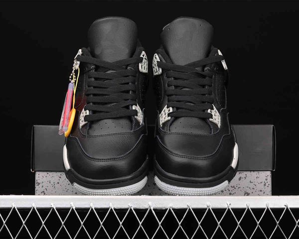 

black white jumpman 4 4s fashion shoe mens womens basketball shoes
