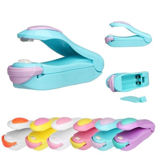 

storage bags plastic bag clip mini portable clips home electric heat sealing machine ceramic impulse vacuum capper for packing