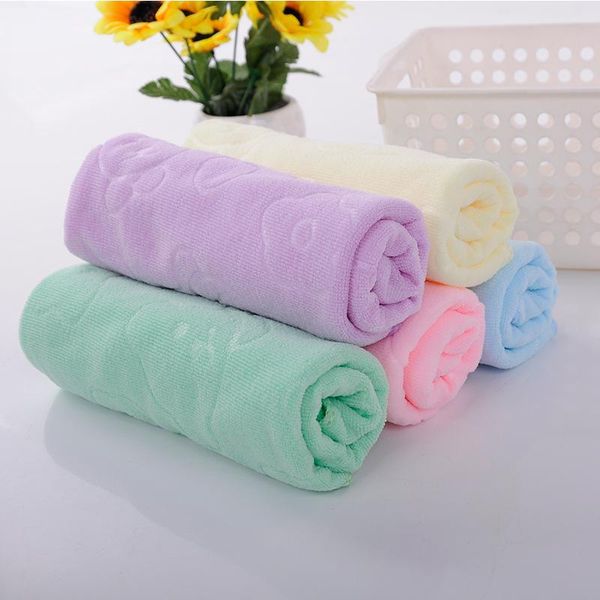 

towel 35*75 microfiber soft bear embossed absorbent cleansing bath