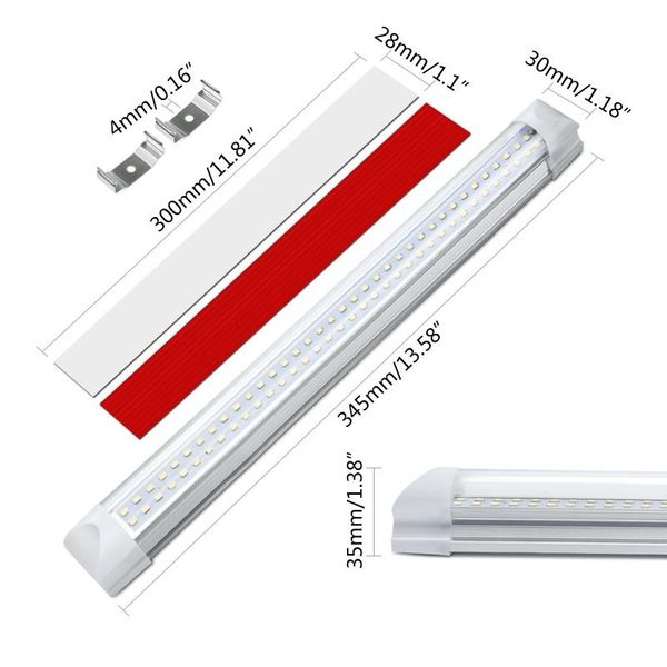 

parts 2x 108 led car interior white strip light bar lamp for t.u.k.camper q39f