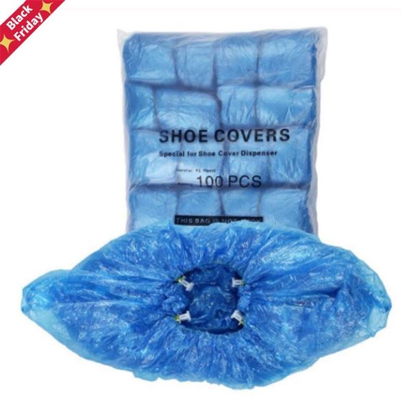 

100pcs shoes cover machine dispenser waterproof disposable household anti dust t buckle shoe covers box home office