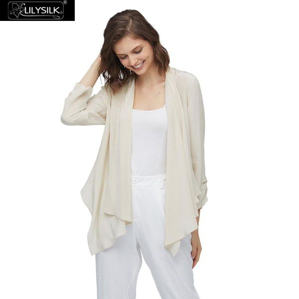 

women's trench coats lilysilk silk sun wrap protective women, Tan;black