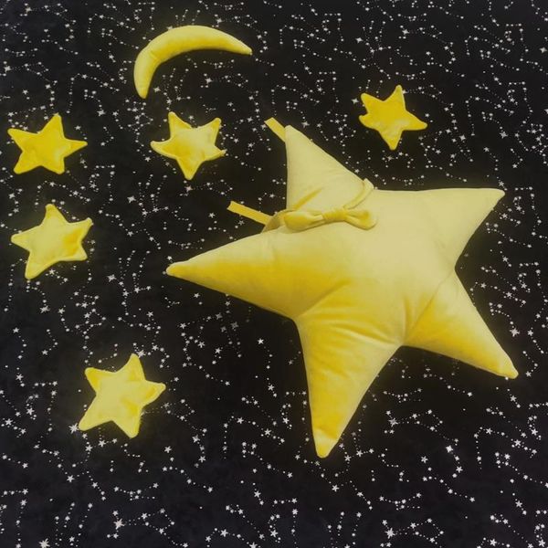 

caps & hats 2021 8 pcs baby posing stars pillow set born pography props infants po shooting accessories, Yellow