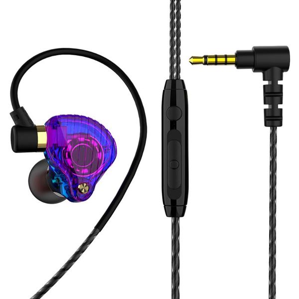 

headphones & earphones qkz sk3 dual driver bass sport running headset hifi monitor earbuds games with mic