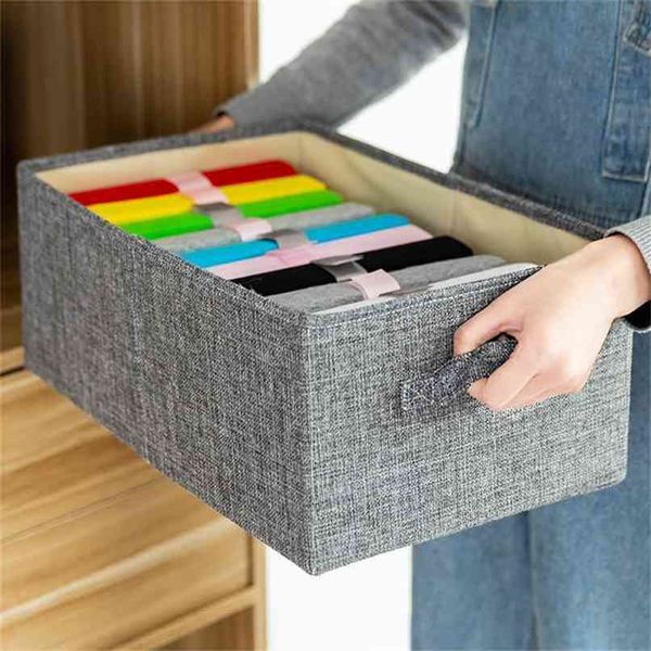 Abbigliamento Scatole di immagazzinaggio Organizzatore Tessuto in poliestere Tessuto Clear Canestri Contenitori Bins Vestiti Giocattoli Libri Organizer 210922