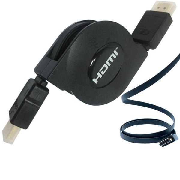 

audio cables & connectors 1.5m retractable flexible cable male to v1.4 1080p full hd 3d for hdtv 1m 1.8m