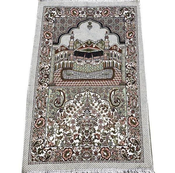 Stuoie di preghiera musulmane islamiche Salat Musallah Preghiere Tappeto Tapis Tappeto Tapete Banheiro Tappeto da preghiera islamico 70 * 110 cm SN2961