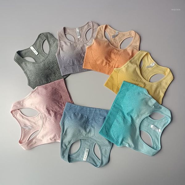 

yoga outfit women bra seamless sports shockproof beauty back fitness for gym