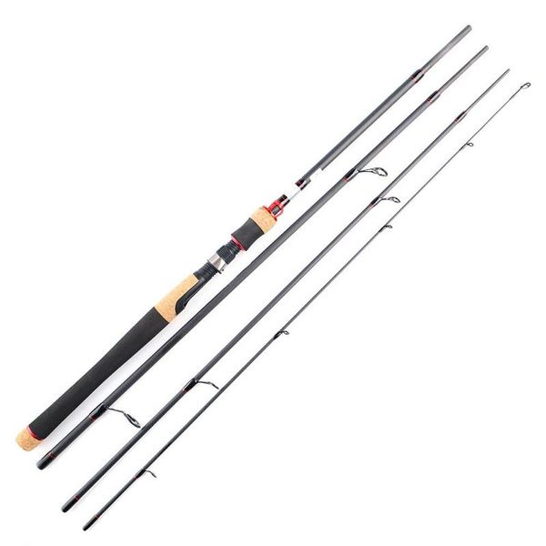 

boat fishing rods travel rod carbon soft lure mh 2.4m 4 section weight 5-20g spinning for