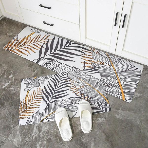 

kitchen non-slip foot mat oil-proof and waterproof floor long strip home entrance rugs bathroom carpet mats carpets