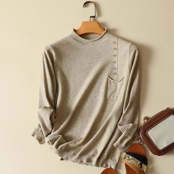 

women's sweaters thin lightweight knitted women sweater and pullovers autumn solid button office lady elegant pulls outwear, White;black