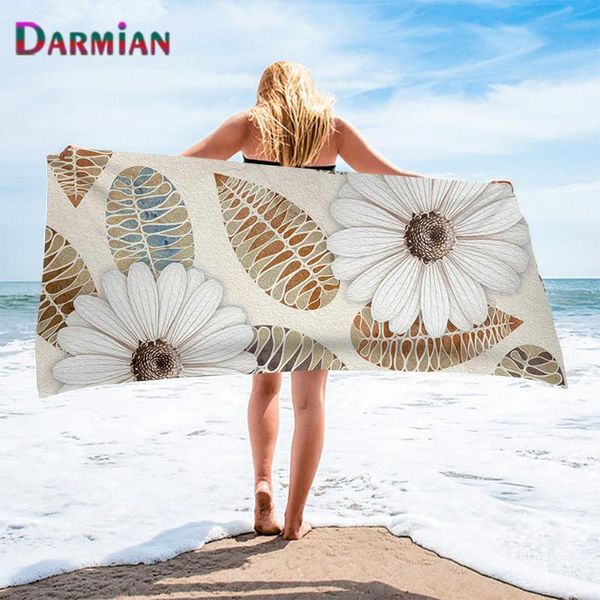 

towel darmian simple floral design print bath for kids adults comfort soft summer quick dry beach absorbent towels toalla