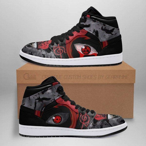 

itachi sharingan eyes sneakers akatsuki anime customization shoes fan