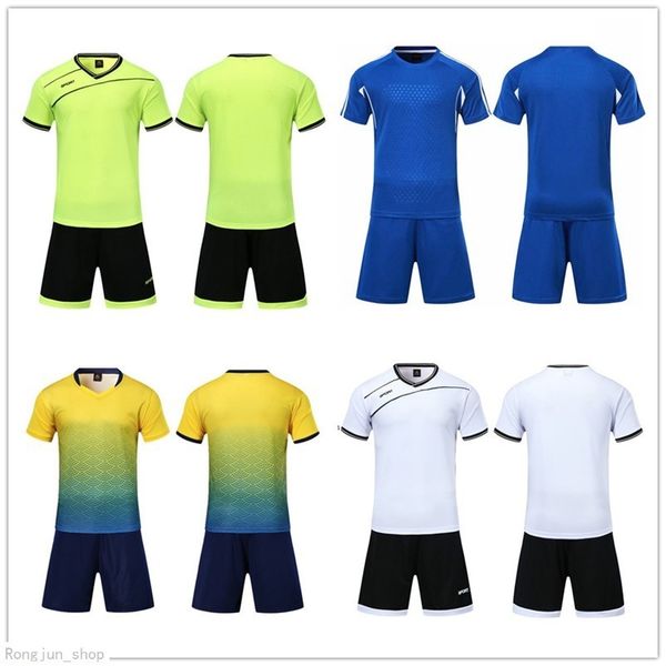 

2021 soccer jersey sets smooth royal blue football sweat absorbing and breathable children's training suit 001 4326, Black