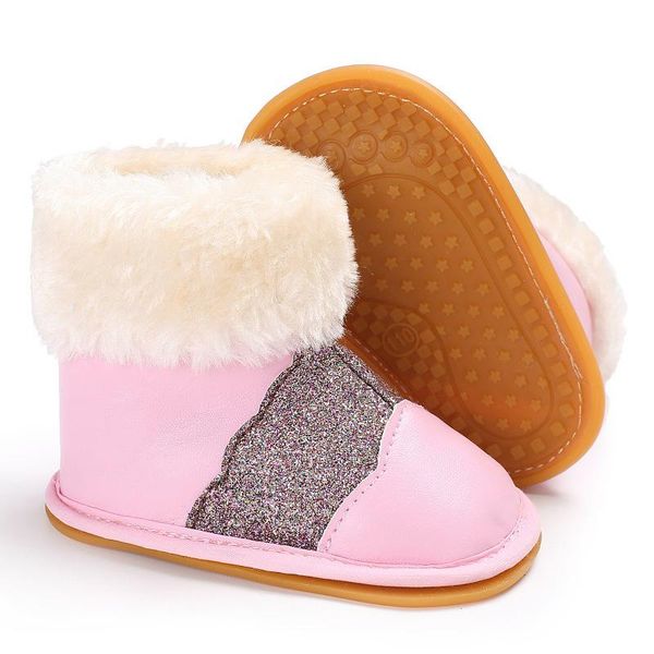 

first walkers baby girls crib shoes rubber soled infant toddler boots