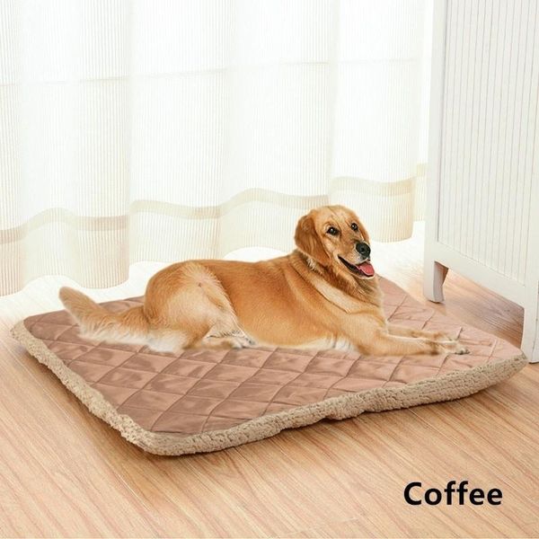 

kennels & pens soft dog bed on both sides plush pet cushion doghouse winter warm cat house comfortable square sofa mat