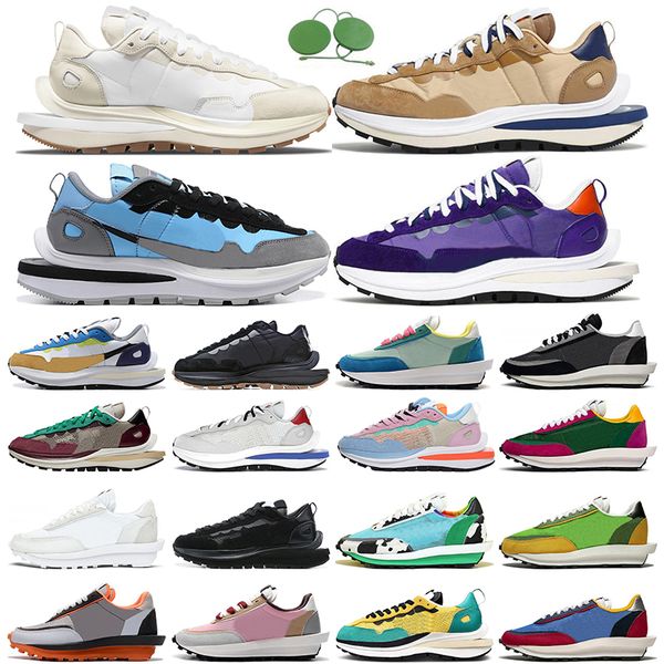 

sacai vaporwaffle ldwaffle running shoes mens womens sail sesame white nylon dark iris noir pure platinum royal fuchsia pink trainers sports