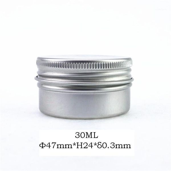 

storage bottles & jars 30ml silver cosmetic lipstick lip aluminum jar nail arts crafts 30g eye cream boxes screw thread metal tin