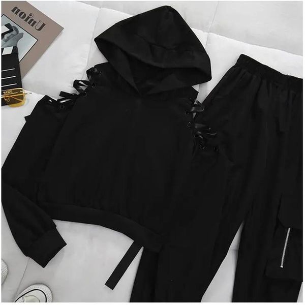 

women's pants & capris fried street can be salt sweet dancing short western style sweater two-piece high-waist overalls suit women tren, Black;white