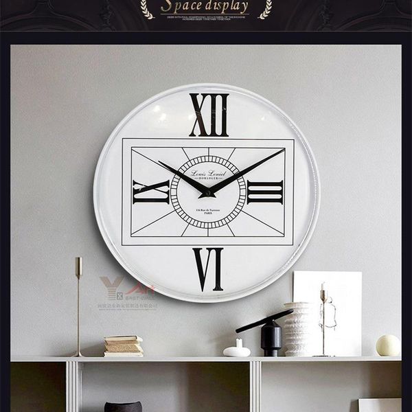 

wall clocks modern brief design home decor white roman numerals silent 12" clock