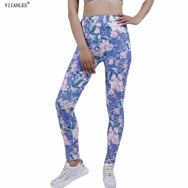 

women's leggings viianles 2021 fashion women legging print trousers soft leggins slim high waist comfortable stretch workout gym pant, Black