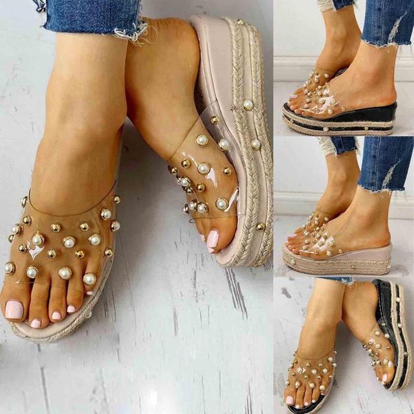 

women flip flops shoes slippers slope heel rhinestones sandals ladies slide wild diamond slipper mujer summer, Black