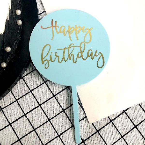 

other event & party supplies 1pcs metal happy birthday cake er artificial flowers ers for diy baby shower decoration baking decor
