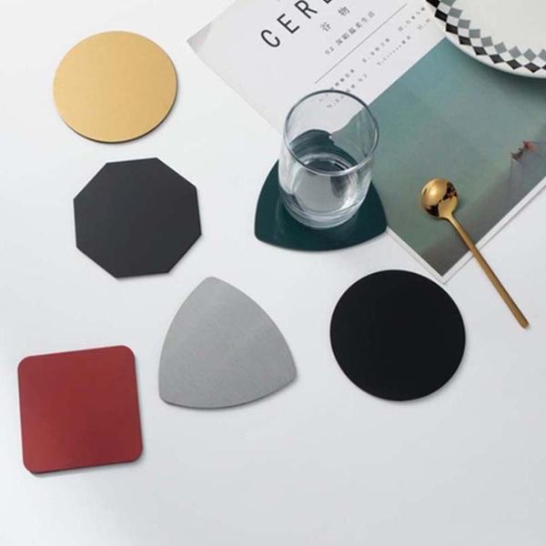 

mats & pads 1pc cup metal non-slip insulation placemat for coffee bar wedding souvenirs dining table decor mat