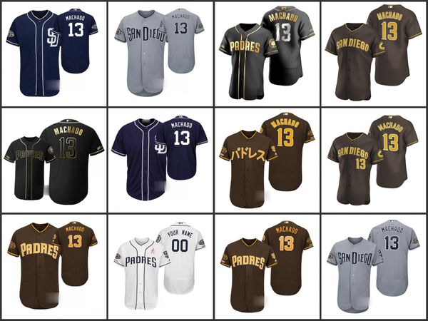 

san diego padres men 13 manny machado women youthjerseys, Black;red