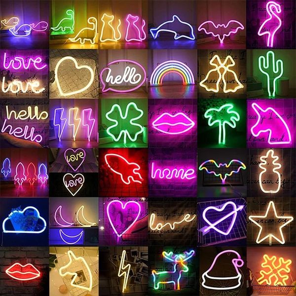 

night lights wholesale led neon light sign wall art lamp xmas birthday gift wedding party hanging home decor