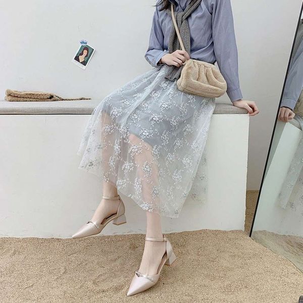 

women's sandals summer high-heeled flat belt buckle pointed thick heels, Black