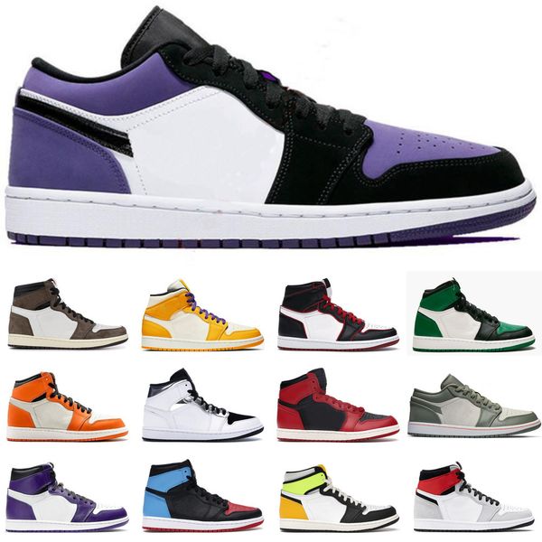 

tin 1 1s low jumpman men women basketball shoes court purple unc mens womens trainers sports sneakers4uvd