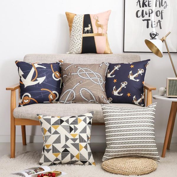 

cushion/decorative pillow fashion decorative throw pillows include core 45*45cm sofa bed back cushion cover with inner filling cotton linen