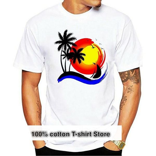 

men's t-shirts customized t-shirt style pattern palms california clothes t shirt men gift white beach coconut tree tshirt, White;black