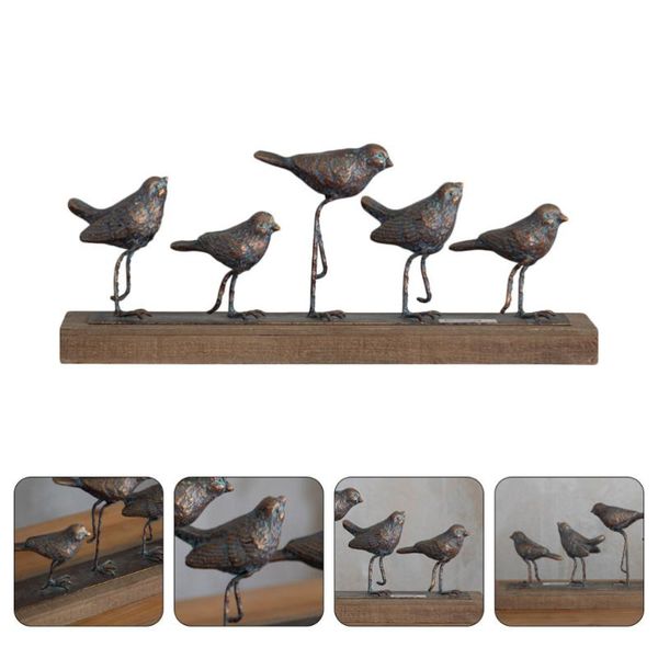 

garden decorations 1pc cast iron bird shape deskdecor metal craft ornament for home