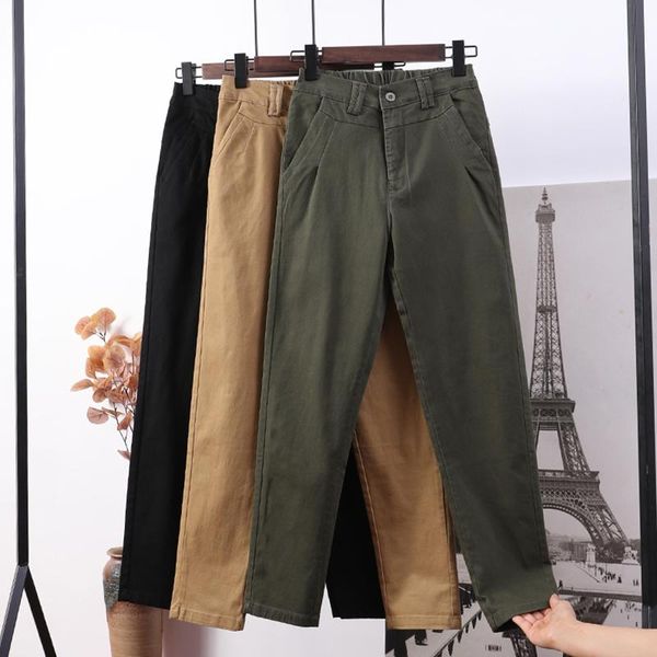 

high waist pants women's plus size loose straight casual trousers for women clothes mom & capris, Black;white