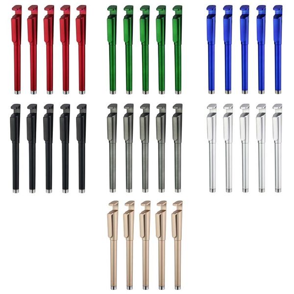 

gel pens 5 set 0.5mm black pen kit refillable sets with phone holder