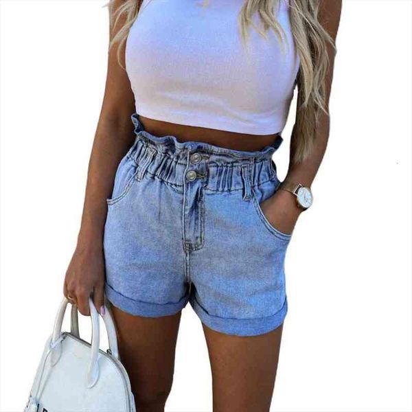

denim shorts, solid color women shorts high waist jeans close fitting women, dark blue light, White;black