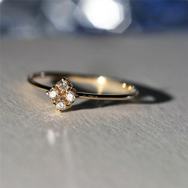 

wedding rings lism 2021 gold ring classical zircon band engagement for woman girls austrian crystal jewelry anel feminino, Slivery;golden