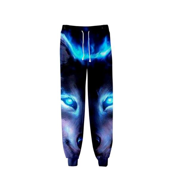 

men's pants 2021 3d print wolf sweatpants women/men fitness joggers spring high street animal trousers sweatpant, Black