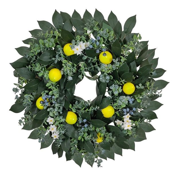 

artificial wreath with fruit for front door home and kitchen farmhouse all seasons wedding party decor decorative flowers & wreaths