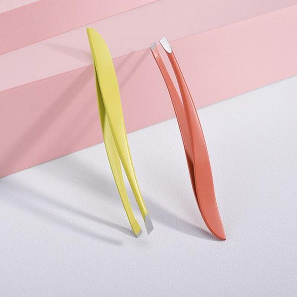 

eyebrow tools & stencils professional stainless steel beauty makeup tool slanted puller hair removal tweezers eyelashes