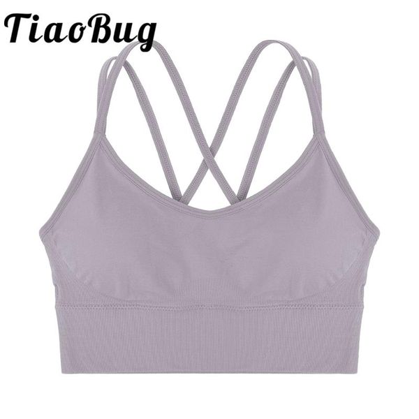 

women yoga sport bra cross back shockproof exercise bras breathable athletic fitness running gym vest sportswear clothing, White;black