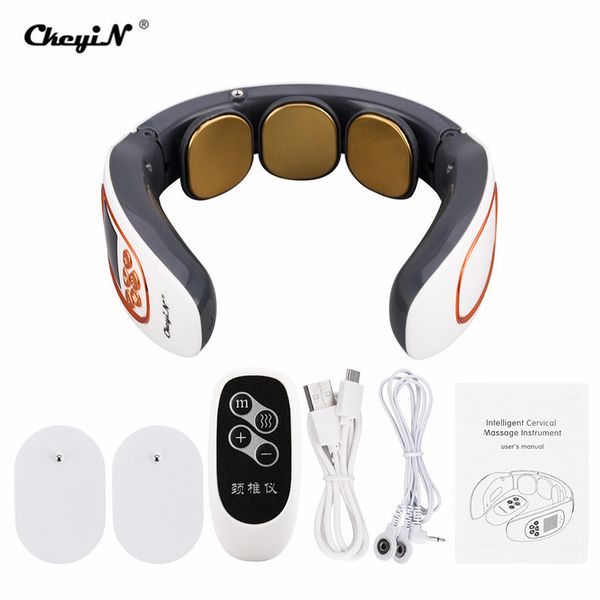 

neck massager wireless magnetic-pulse cervical massager 4 mode massage relaxation neck vertebra physiotherapy usb rechargeable