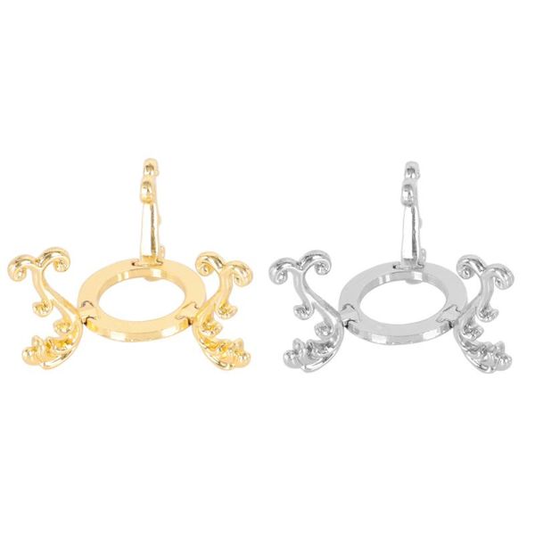 

other home decor 2pcs gold-plated flowering rack crystal stand household metal base