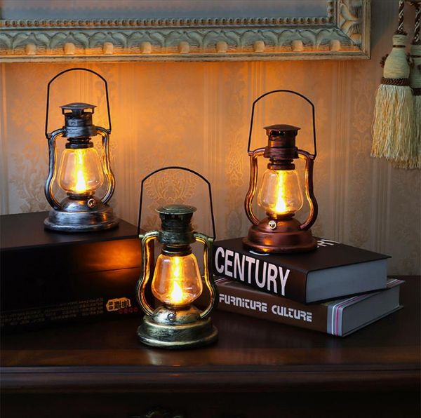 

portable lanterns vintage horse lantern camping light battery led candle flame tent oil lamp table holiday decoration garden