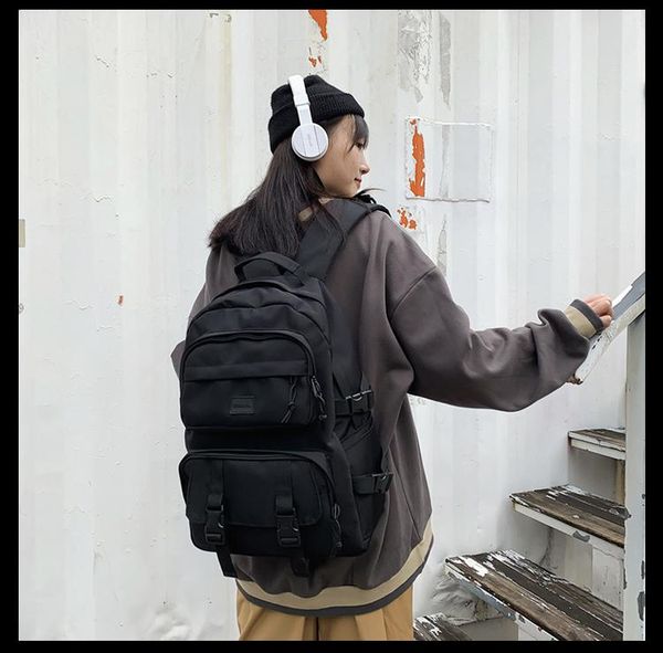 

backpack pb3925 tooling style college student campus school bag street personality leisure travel