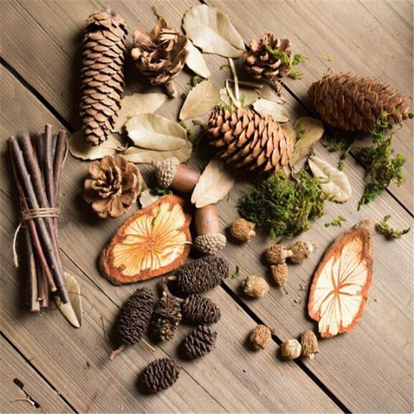 

decorative flowers & wreaths 1pack artificial plants simulation multi type natural branches acorn fake wood diy material take picture decor